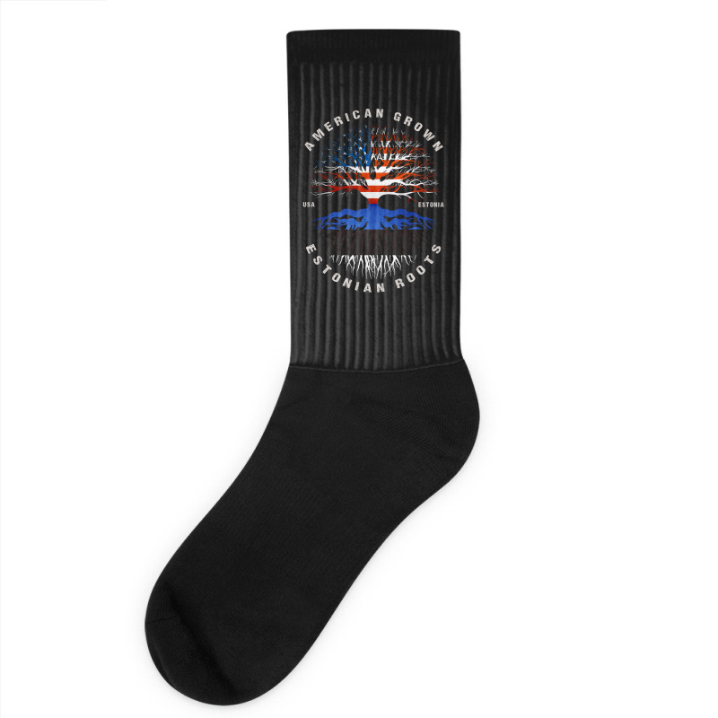 American Grown Estonian Roots Estonia Flag Socks | Artistshot