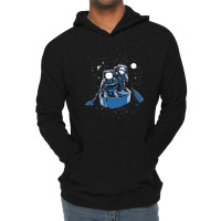 Space Astronaut Kayaking, Space Astronaut Kayaking Vintage, Space Astr Lightweight Hoodie | Artistshot