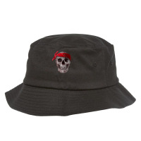 Skull With Red Paisley Bandana, Thug, Gangster Bucket Hat | Artistshot