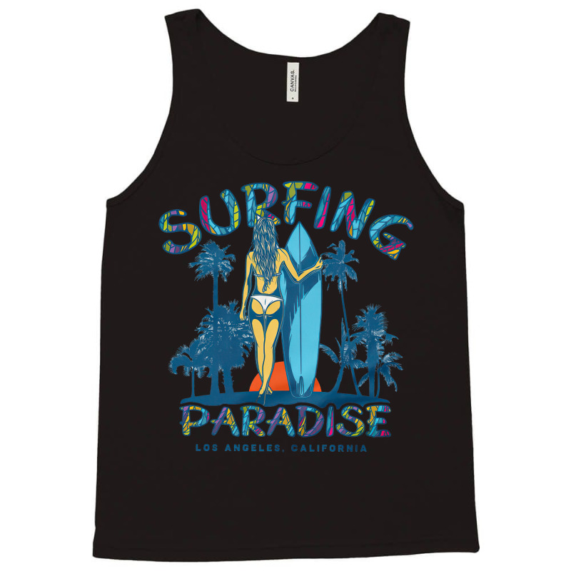 Surfing Paradise California, Surfing Paradise California Vintage, Surf Tank Top | Artistshot