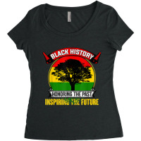 Honoring The Pasinspiring The Future - Black History Month Music Retro Women's Triblend Scoop T-shirt | Artistshot