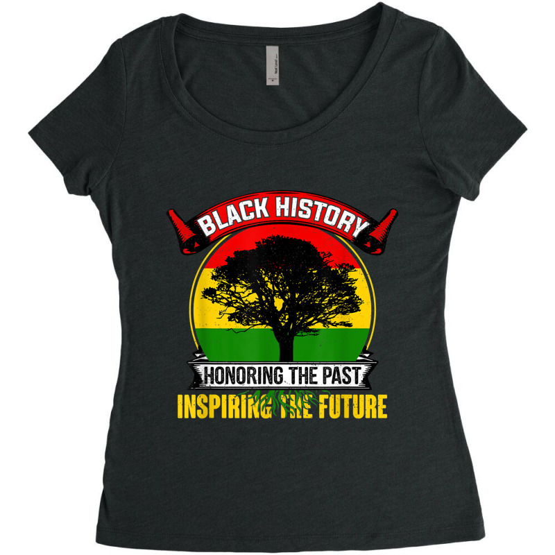 Honoring The Pasinspiring The Future - Black History Month Music Retro Women's Triblend Scoop T-shirt by TyrellDesign | Artistshot