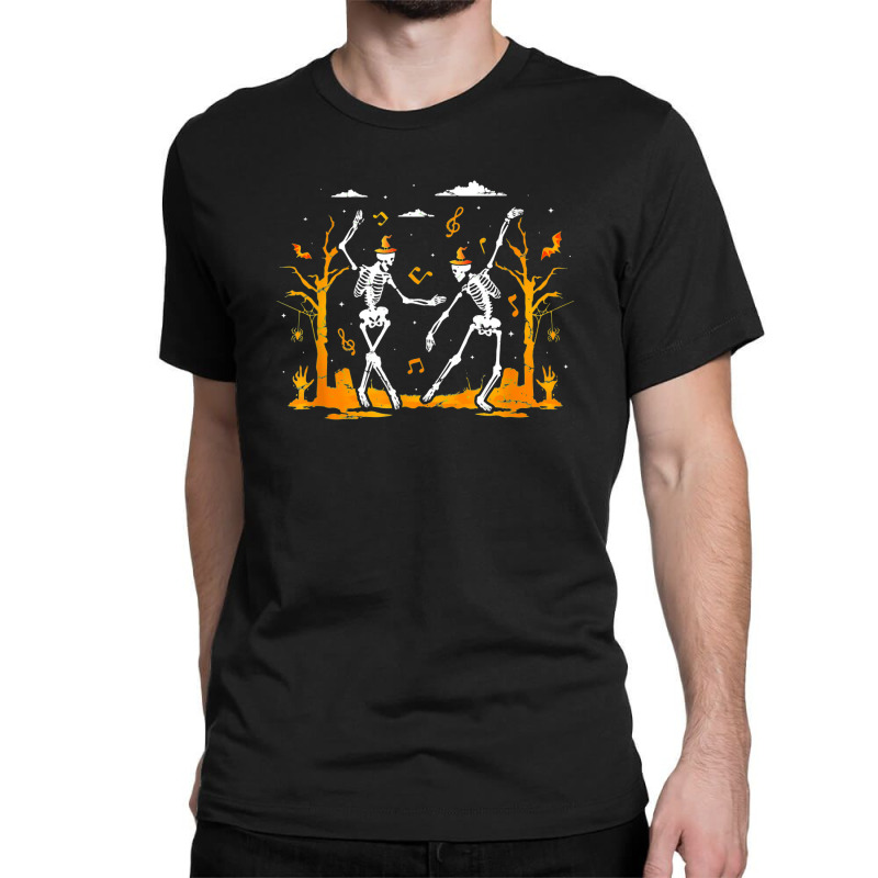 Halloween Dancer Spooky Dancing Skeleton Trick Or Treating Classic T-shirt by Bestarts | Artistshot