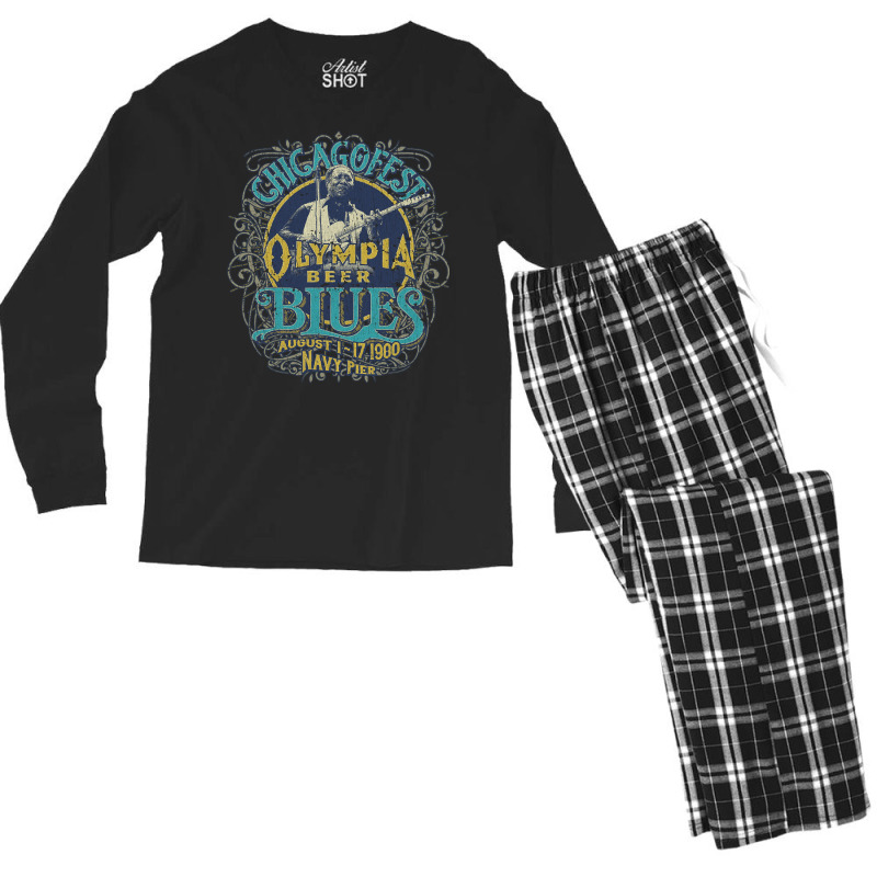 Olympia Beer Blues, The Olympia Beer Blues, Chicagofest Blues 1980, Ol Men's Long Sleeve Pajama Set | Artistshot