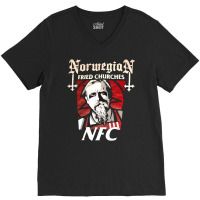 Norwegian Fried Churches, The Norwegian Fried Churches, Norwegian Frie V-neck Tee | Artistshot