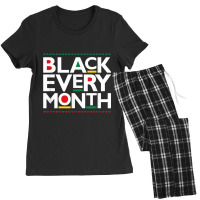 I Am Black Every Month Black History For Boys Girls Painting Women's Pajamas Set | Artistshot