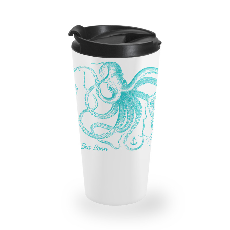 Octopus Cool Vintage Marine Biologist Ocean Sea Life 4 Travel Mug | Artistshot