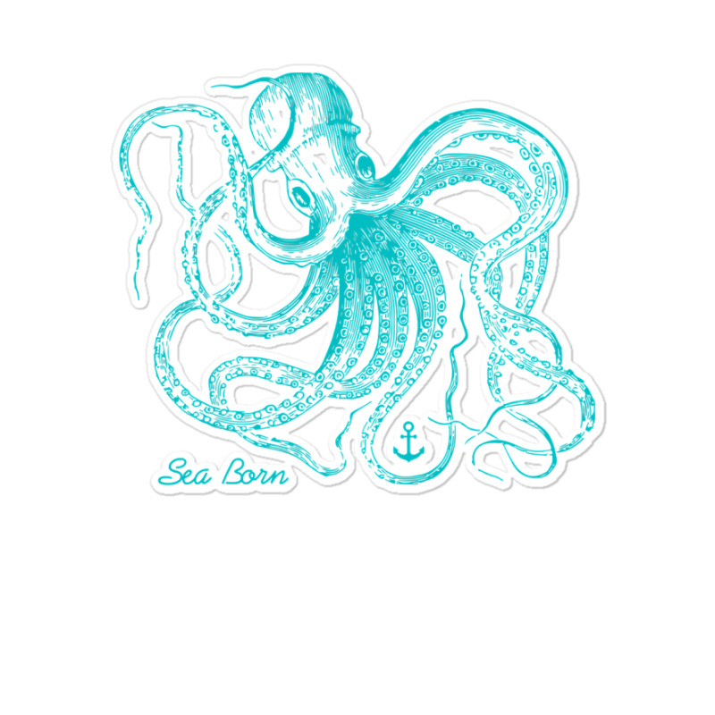 Octopus Cool Vintage Marine Biologist Ocean Sea Life 4 Sticker | Artistshot