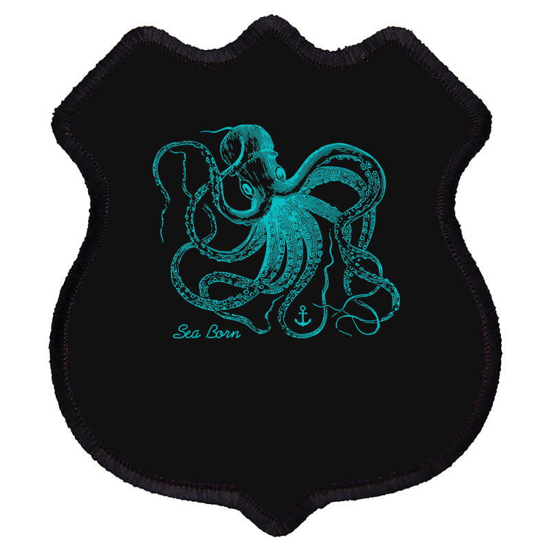 Octopus Cool Vintage Marine Biologist Ocean Sea Life 4 Shield Patch | Artistshot