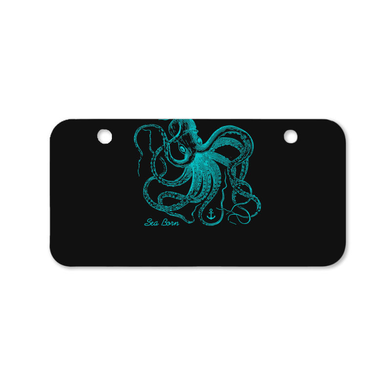 Octopus Cool Vintage Marine Biologist Ocean Sea Life 4 Bicycle License Plate | Artistshot