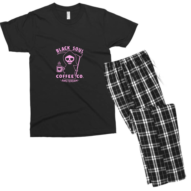 Black Soul Coffee Men's T-shirt Pajama Set by liodraart | Artistshot