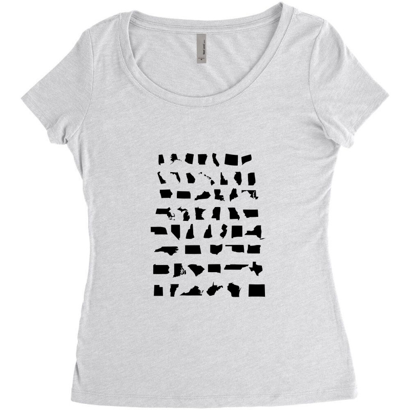 United States   States Women's Triblend Scoop T-shirt by pagersuek | Artistshot