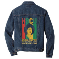 Hbcu School Matter Our Educational Roots For Pride African Music Retro Men Denim Jacket | Artistshot