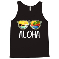 Aloha Hawaii Hawaiian Island Sunglasses Palm Trees Beach Tank Top | Artistshot