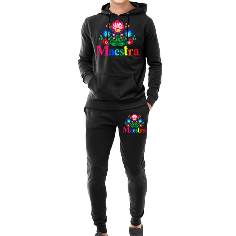 Maestra Proud Spanish Teacher Bilingual Teacher Latina Hoodie & Jogger set by cm-arts | Artistshot