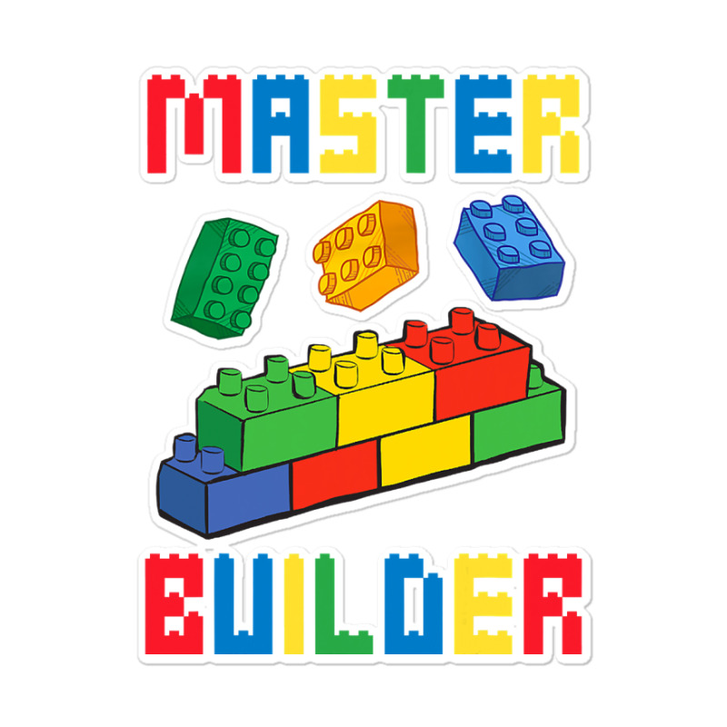 Brick Builder Funny Blocks Building Master Builder Toys Kids Sticker | Artistshot