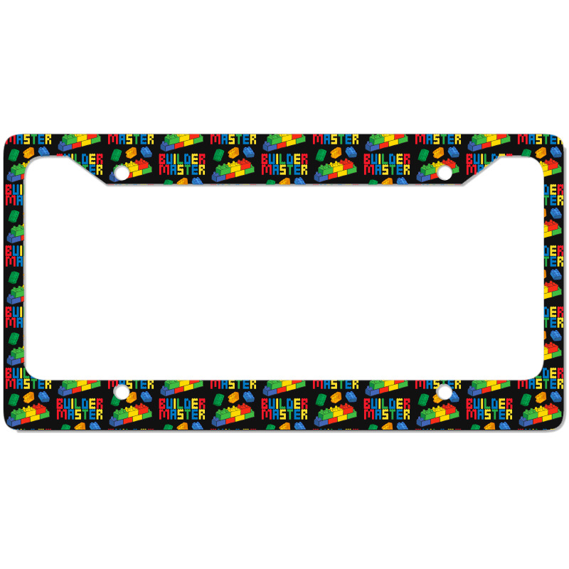 Brick Builder Funny Blocks Building Master Builder Toys Kids License Plate Frame | Artistshot