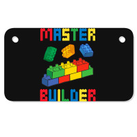 Brick Builder Funny Blocks Building Master Builder Toys Kids Motorcycle License Plate | Artistshot