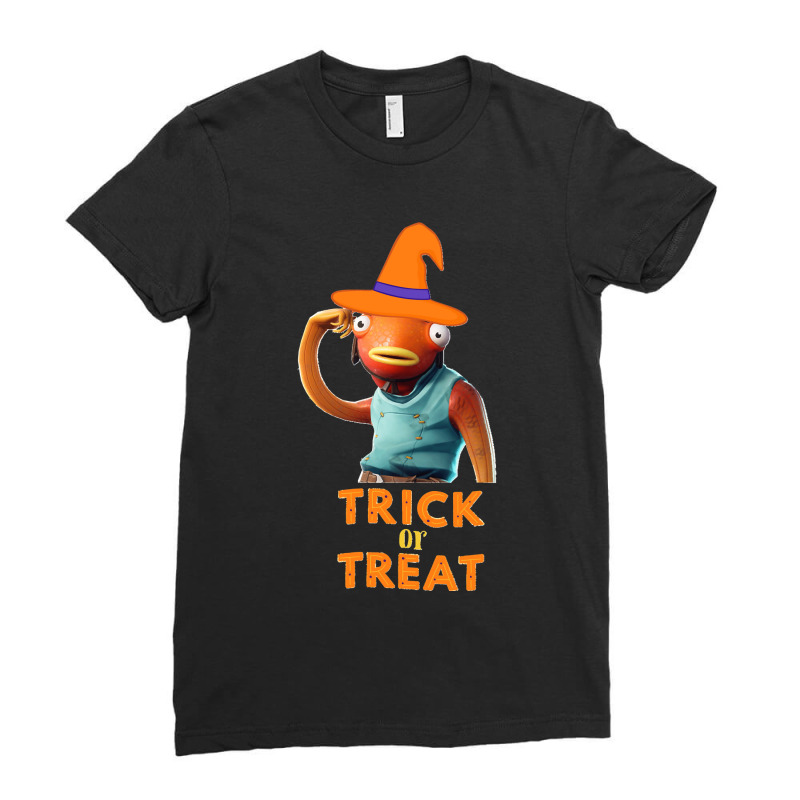 Trick Or Treat Fishstick Skin Ladies Fitted T-shirt | Artistshot