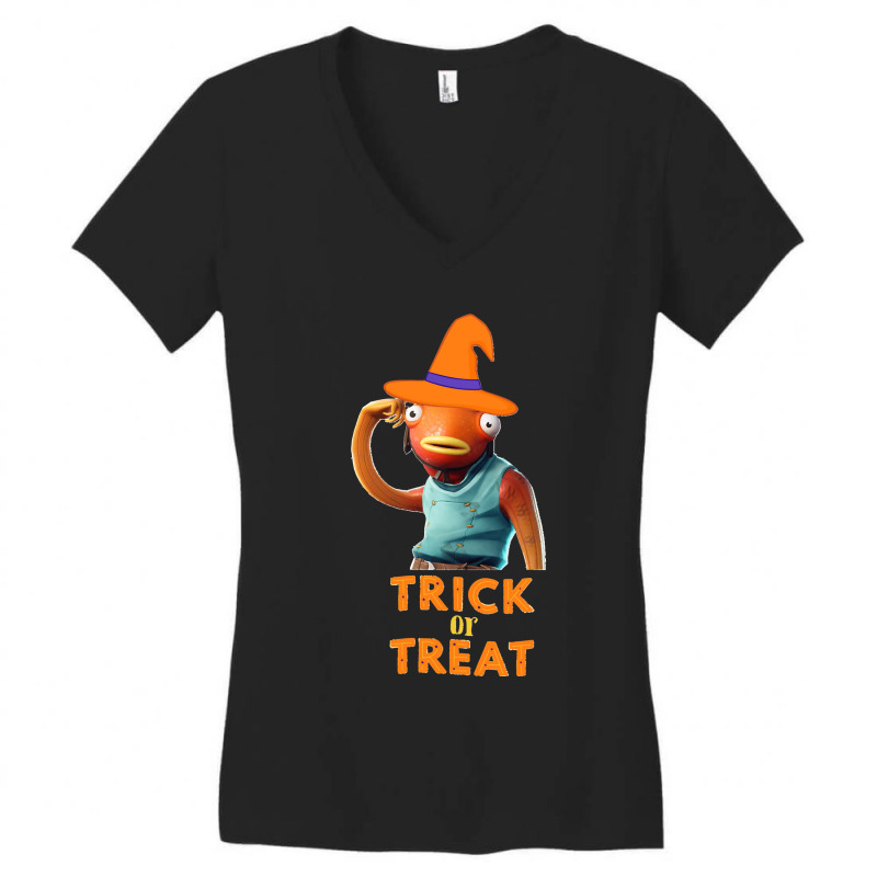 Trick Or Treat Fishstick Skin Women's V-neck T-shirt | Artistshot