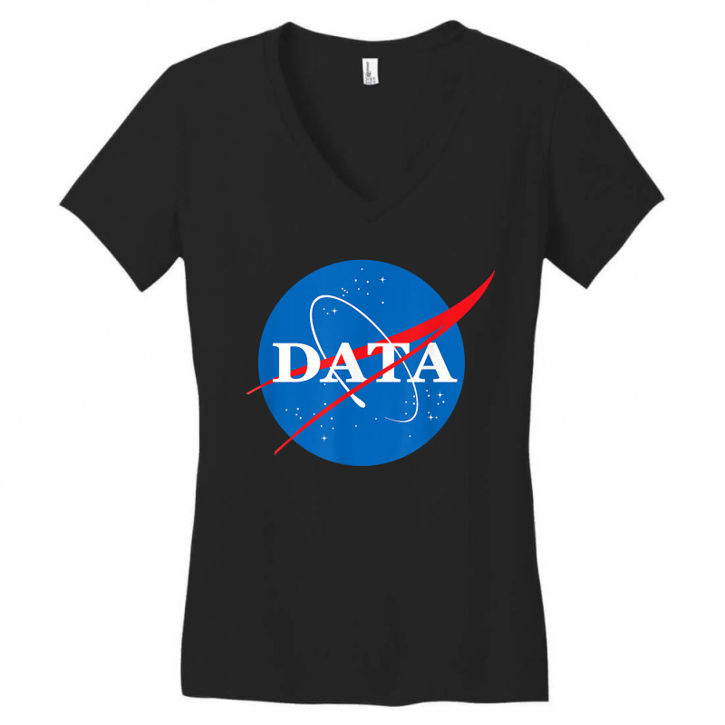 Data Funny Statistics Analyst Space Scientist Engineer Women's V-Neck T-Shirt by HarukaNarasaki | Artistshot