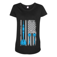 Darts Flag Usa Dartboard Dart Player T-shirt Maternity Scoop Neck T-shirt | Artistshot