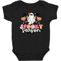 Halloween Groovy Retro Ghost Spooky Season Baby Bodysuit | Artistshot