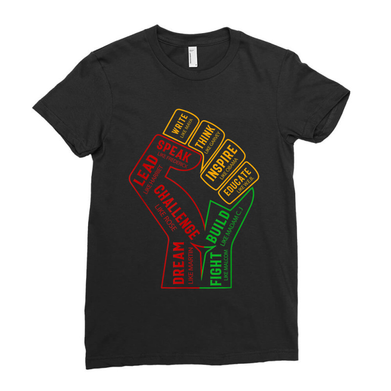 Inspiring Black Leaders Power Fishand Black History Month Video Games  Ladies Fitted T-Shirt by RoyDesign | Artistshot