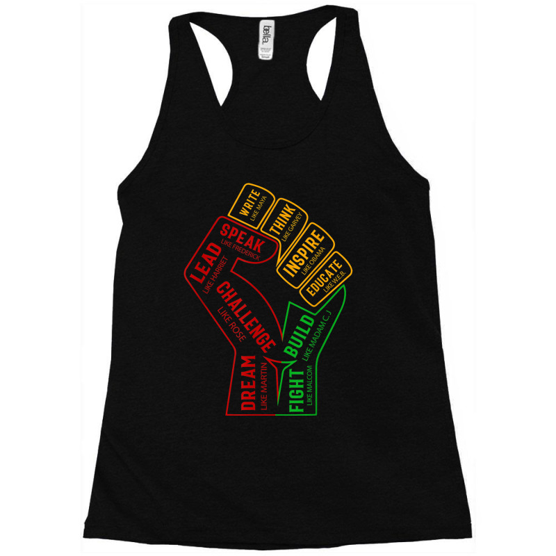 Inspiring Black Leaders Power Fishand Black History Month Video Games  Racerback Tank by RoyDesign | Artistshot