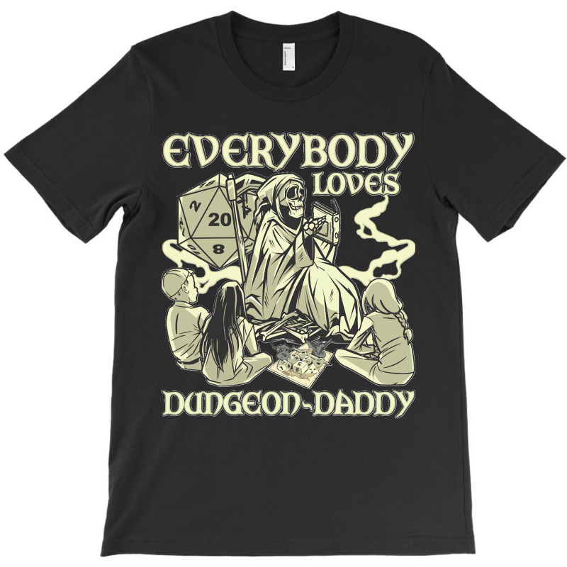 Rpg Gamer Dungeon Daddy D20 Dice Pen And Paper Board Game Classic T-shirt | Artistshot