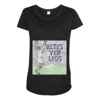 Norman Bite Yer Legs Hunter Maternity Scoop Neck T-shirt | Artistshot