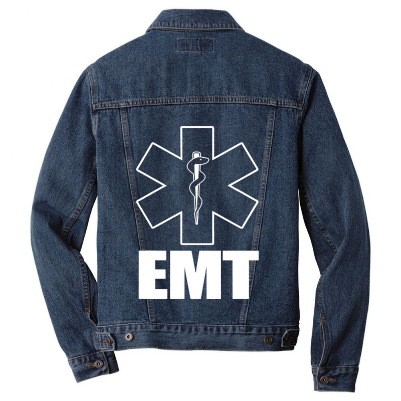 Emt Uniform Emergency Medical Technician Men Denim Jacket | Artistshot