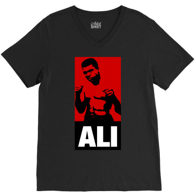 Muhammad Ali V-neck Tee Designed By Tshiart