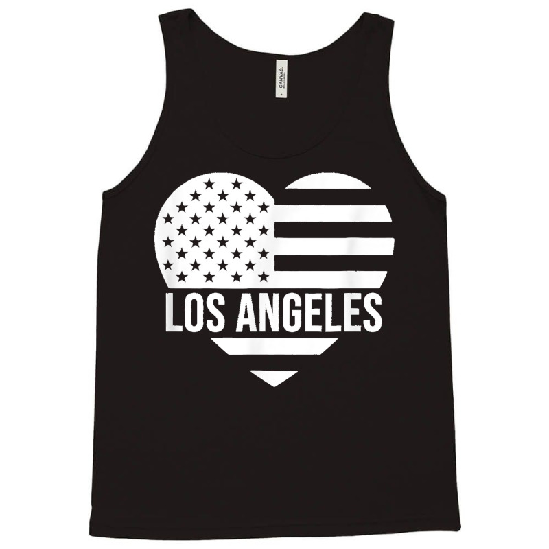 Los Angeles Usa Flag America City Hometown Vacation American T Shirt Tank Top by MilesDanialMayberry | Artistshot