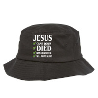 Jesus Christ Christian Tick, Will Come Again T Shirt Bucket Hat | Artistshot