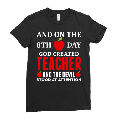 Proud Teacher Ladies Fitted T-shirt Designed By Tshiart