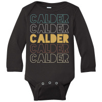 Calder Calder Calder Calder Calder Long Sleeve Baby Bodysuit | Artistshot