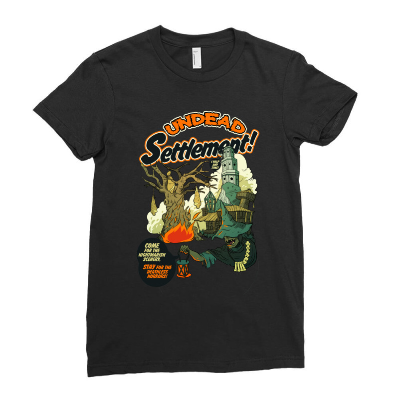 Undead Settlement Ladies Fitted T-Shirt by TaylorMargaretMiscoe | Artistshot