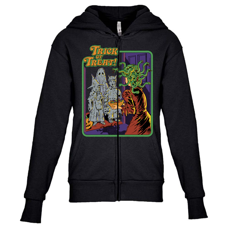 Trick Or Treat Youth Zipper Hoodie by TaylorMargaretMiscoe | Artistshot