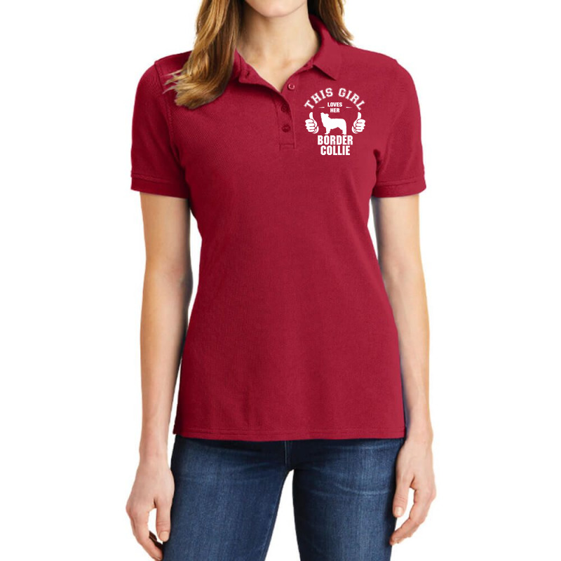 This Girl Loves Her Border Collie Ladies Polo Shirt by tshiart | Artistshot