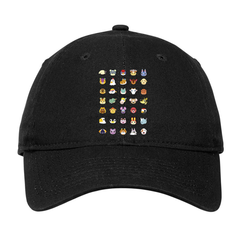 Animal Crossing New Horizons Group Shot Character Faces Sweat Adjustable Cap | Artistshot