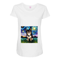 Black And Tan Chihuahua Night,chihuahua Maternity Scoop Neck T-shirt | Artistshot