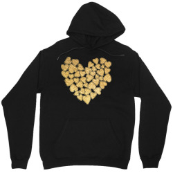 gold heart t  shirt gold heart valentine's day t  shirt Unisex Hoodie | Artistshot