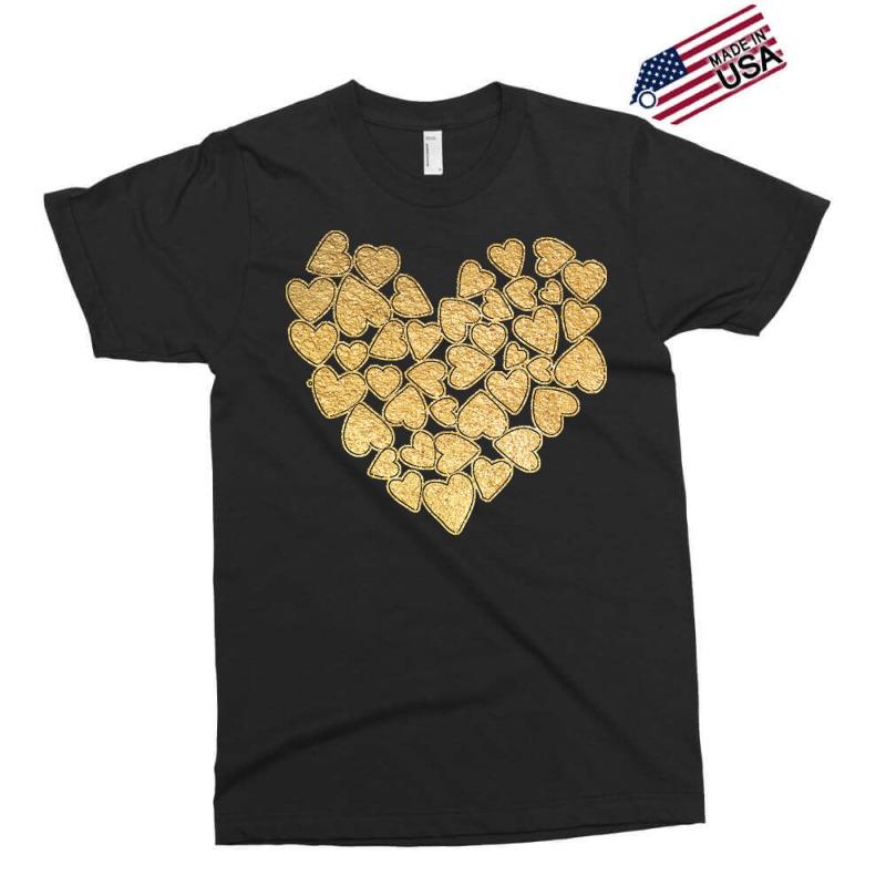 Gold Heart T  Shirt Gold Heart Valentine's Day T  Shirt Exclusive T-shirt | Artistshot