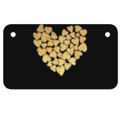 gold heart t  shirt gold heart valentine's day t  shirt Motorcycle License Plate | Artistshot