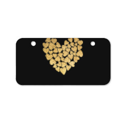 gold heart t  shirt gold heart valentine's day t  shirt Bicycle License Plate | Artistshot