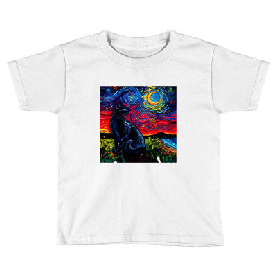 Black Cat Night 2 Version 2,black Cat Toddler T-shirt Designed By Lissaaniart