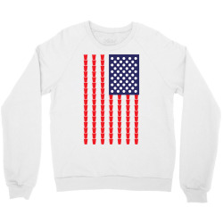 Beer Pong American Flag Crewneck Sweatshirt | Artistshot
