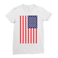 Beer Pong American Flag Ladies Fitted T-shirt | Artistshot