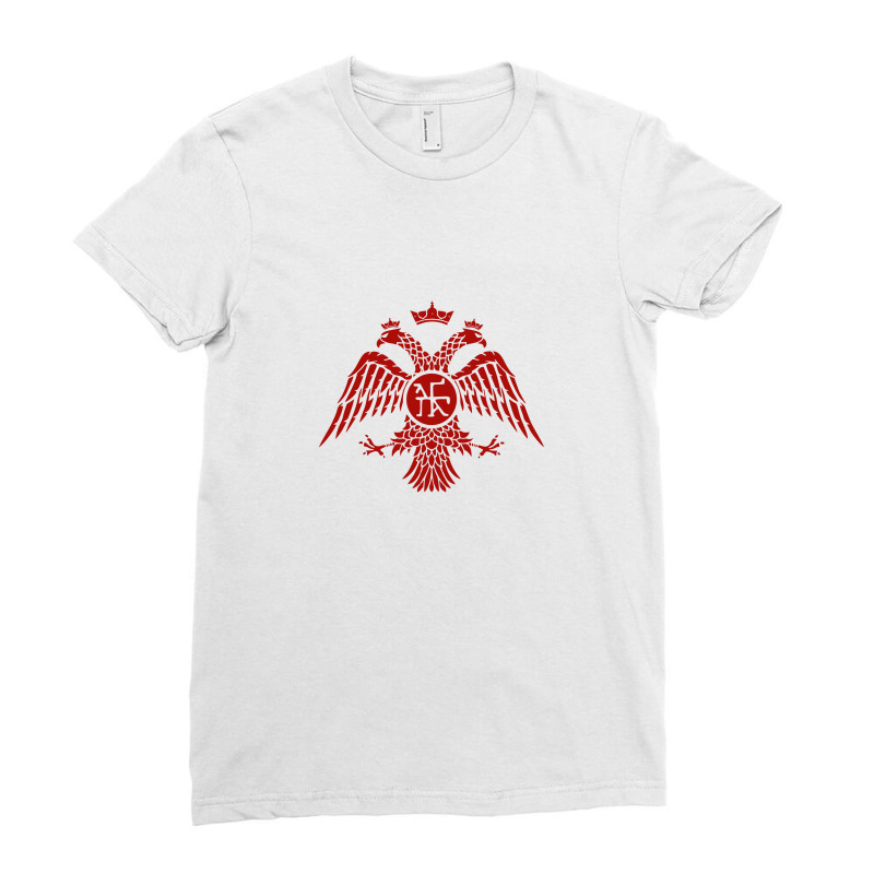 Roman Byzantine Flag Ladies Fitted T-Shirt by cm-arts | Artistshot